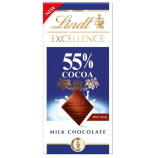 Lindt Excellence Milk 55% kakaa mléčná čokoláda 80g