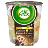 Air Wick Essential Oils vonná svíčka ve skle Warm Vanilla Fragrance 105g