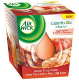 Air Wick Essential Oils Infusion Červené jablko a skořice vonná svíčka ve skle kostka 105g 