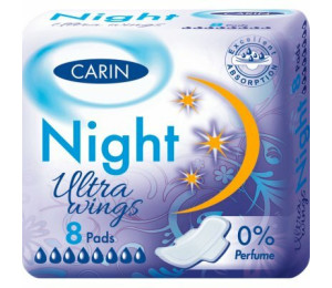Carin Night Ultra Wings hygienick vloky 8ks