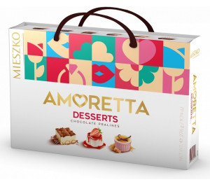 Mieszko Pralines Amoretta Desserts bonbonira v drkov tatice 276g
