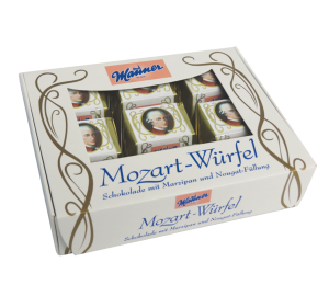 Manner Mozart-Wurfel okoldov kostiky s marcipnem a nugtem 118g
