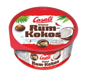 Casali Rum-Kokos Original plnn okoldov kuliky v boxu 300g