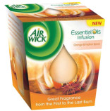 Air Wick Essential Oils Infusion Pomeranč a koření svíčka ve skle kostka 105g