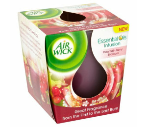 Air Wick Essential Oils Infusion Mountain Berry Blossom svka ve skle kostka 105g