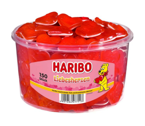Haribo Liebesherzen srdka box 150ks 1,35 kg nmeck