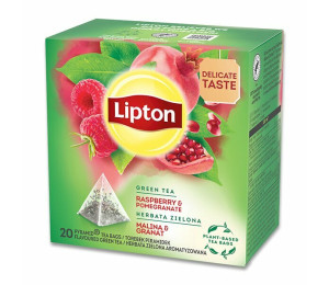Lipton pyramida - zelen aj - Maliny a grantov jablko 20 sk