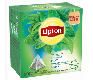 Lipton pyramida - zelen aj - Intense Mint 20 sk