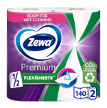 Zewa Premium Flexisheets paprov utrky velmi pevn 2 vrstv 2x70 trk 2 role