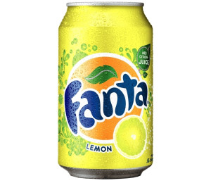 Karton Fanta Lemon plech 0,33l - balen 24ks