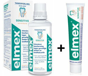 Elmex Sensitive zubní pasta 75 ml + ústní voda 400ml