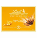 Lindt Thins orange mléčná čokoláda s příchutí pomeranče 125g
