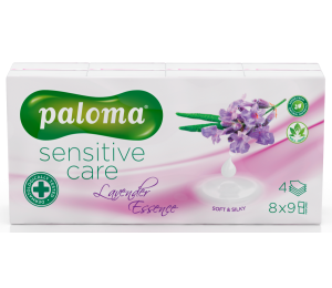 Paloma Sensitive Care paprov kapesnky Lavender Essence 8x9 4 vrstv