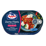 Appel filety ze sle se zeleninou v pikantn rajatov omce 200g