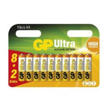 GP Alkalick baterie AA Ultra High 8+2 ks
