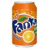 Fanta Orange plech 0,33l - karton - balen 24ks