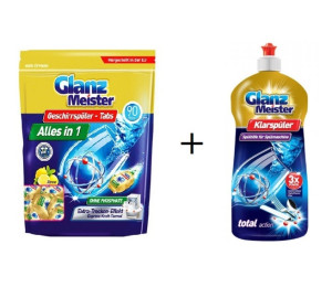 Nmeck Glanz Meister SADA tablety do myky 90ks +  letidlo 920ml