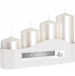 Svíčky na adventní věnec perlové XL - 4ks v balení (různá velikost)
