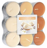 Bispol svíčky čajové tříbarevné Vanilla Cupcake 18 ks