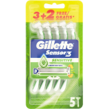Gillette Sensor3 Sensitive Comfortgel- 5ks