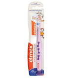Elmex dětský zubní kartáček měkký pro děti 0-3 roky 1 ks fialový + zubní pasta 12ml