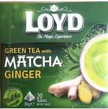 Loyd pyramida Green tea Matcha Ginger 20 x 1,5g