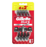 Gillette Blue 3 - 8ks červené
