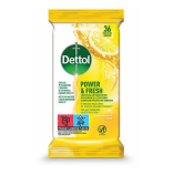 Dettol Power & Fresh antibakteriální ubrousky na povrchy s vůní citronu 36 ks