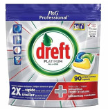 Německý Dreft Platinum All-in-1 Lemon kapsle do myčky 90ks