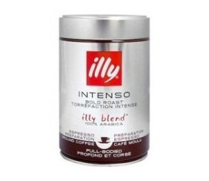Illy Espresso Intenso Dark mletá káva v plechovce 250 g