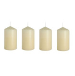 Svíčky na adventní věnec krémové - 4ks 4x6cm