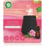 Air Wick Essential Mist Aroma difuzér ČERNÝ na éterické oleje + náplň růže 20ml