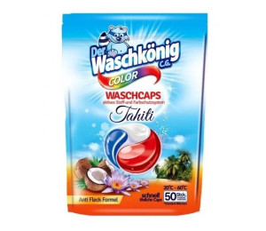 Německé Waschkonig Tahiti Color Triocaps gelové kapsle na praní 50ks