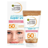 Garnier Ambre Solaire Anti-Dryness Super UV krém na obličej SPF50 50 ml